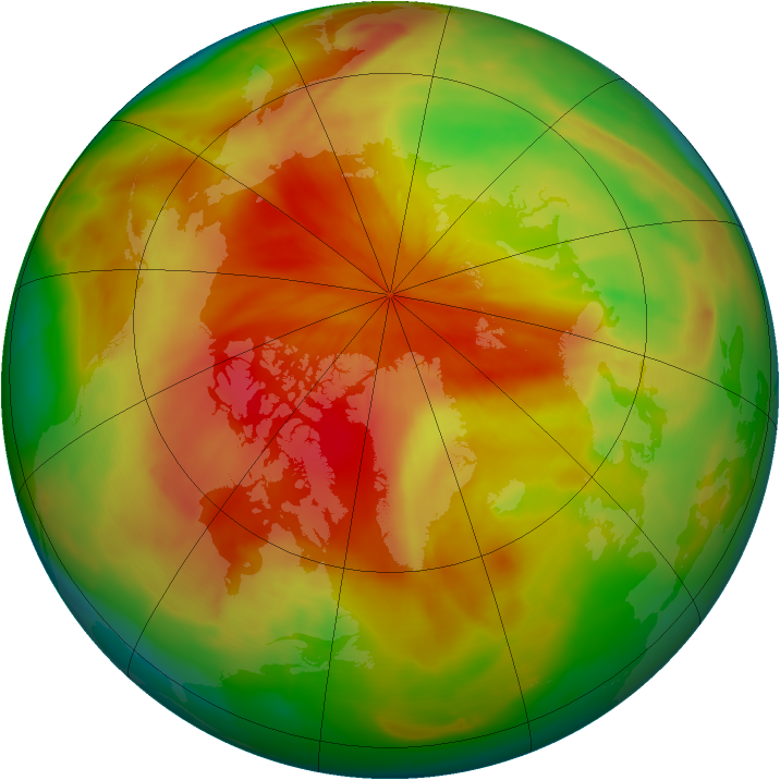 Arctic ozone map for 05 April 2014